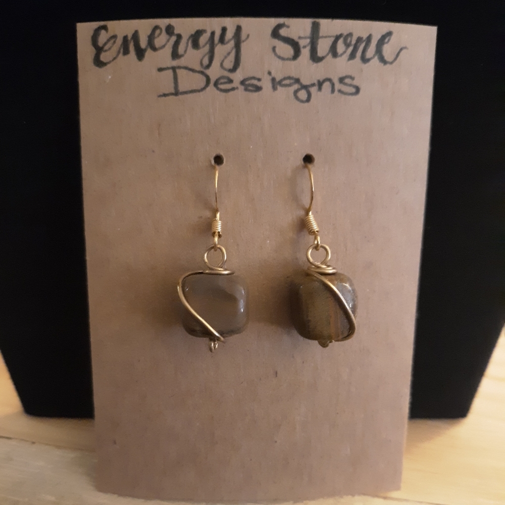 Tigers eye earrings